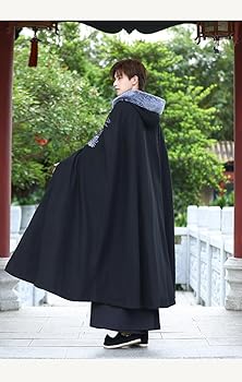 Amazon | 【漢唐古風】男性秋冬漢服マント 中華服コート 古風ポンチョ