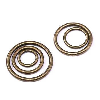 120 Pezzi Anelli A D In Metallo - Assortiti, Per Borse, Cinture, Zaini E Fai Da Te, Bronzo - Foto 10