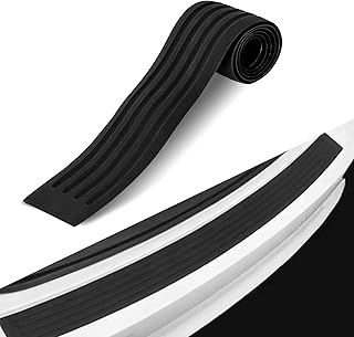 Door Sill Protector, Anti-Scratch and Anti-Collision Trunk Guard Strip, Flexible Fit Stripes Non-Slip Decorative Self-Adhesive Modification Accessories, for Most Cars SUVs (Black)
