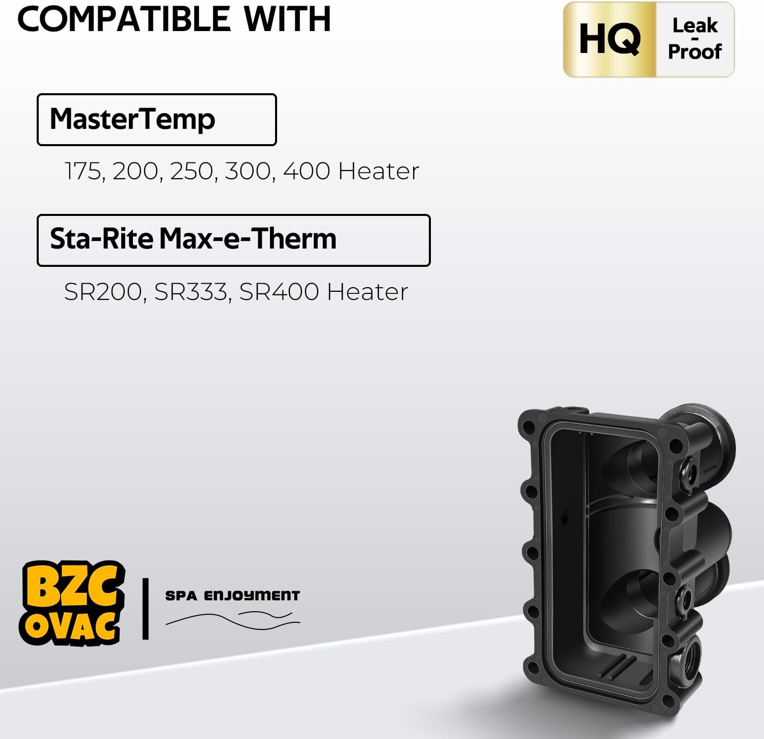 Pool Heater Manifold Assembly Kit for MasterTemp and Sta-Rite Max-E-Therm Heaters, 77707-0205, 77707-0206, 77707-0014, 77707-0015, 77707-0016, Black