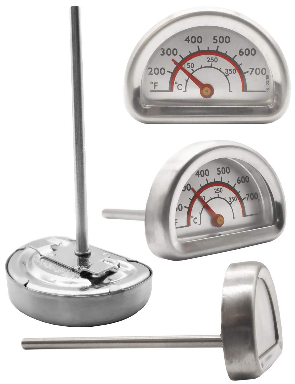 Termometro Da BBQ Analogico HomeTools.eu® - Resistente Fino A 300°C, Perfetto Per Grigliate E Affumicatori - Foto 5