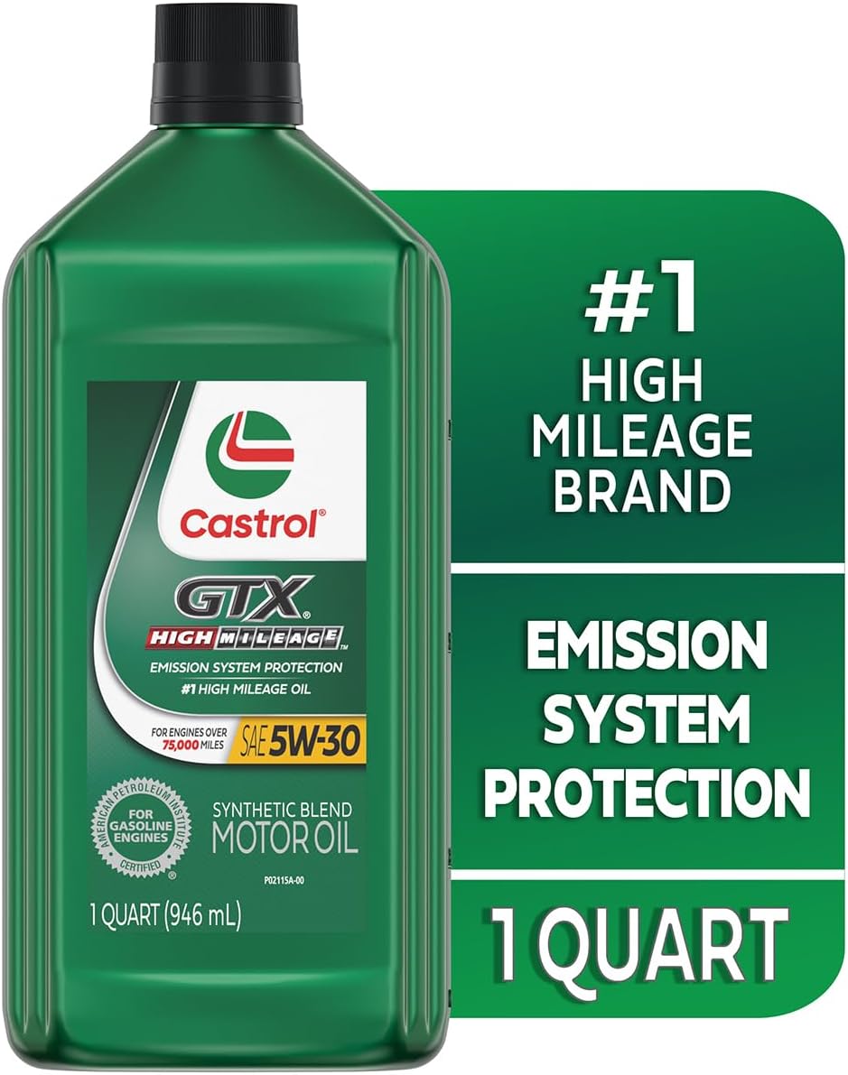Castrol GTX High Mileage 5W-30 Synthetic Blend Motor Oil, 1 Quart, Pack of 6 - Image 5