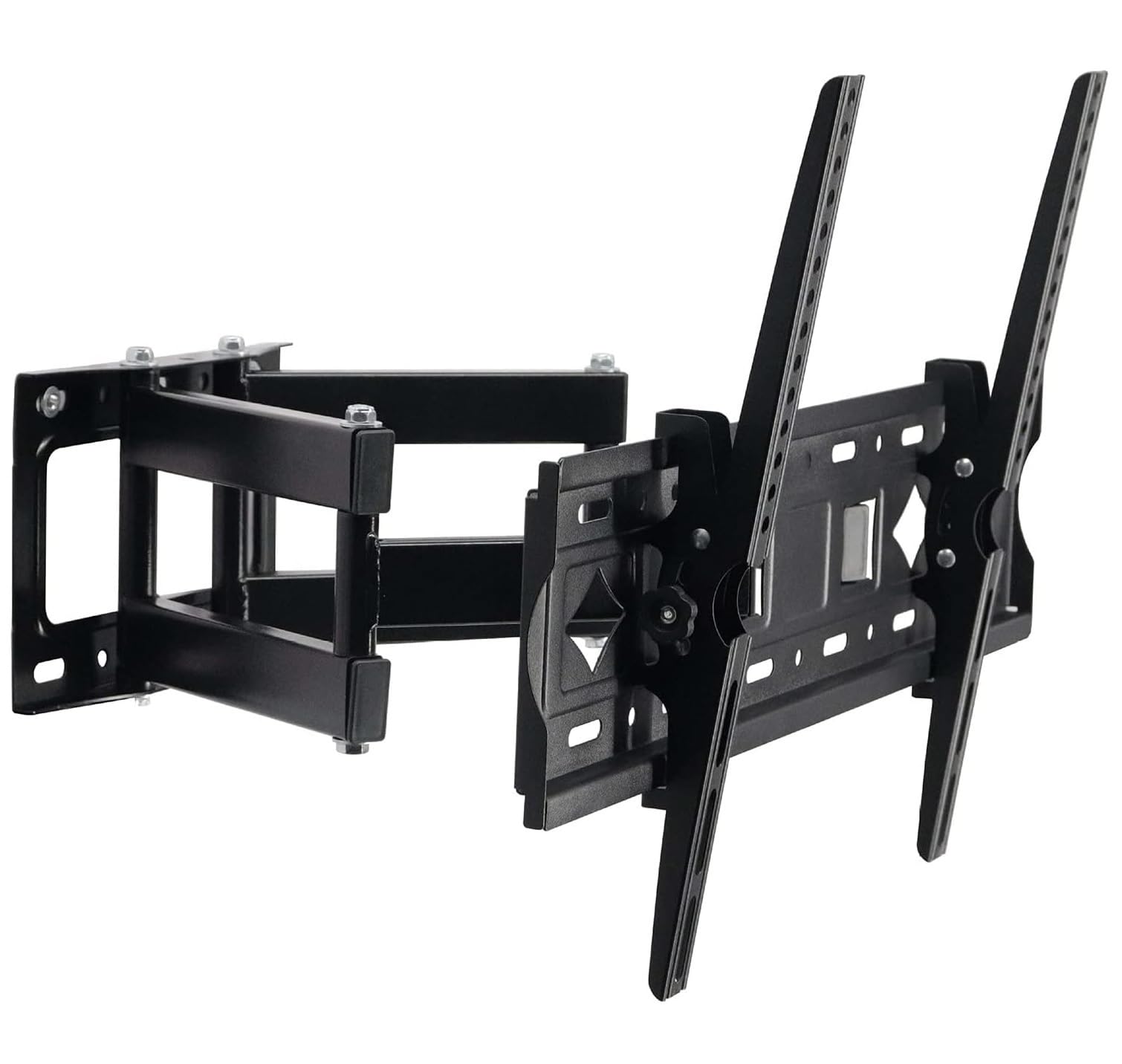 Soporte de Pared para Televisor TV de 26-65" Pulgadas, Universal, Montaje Giratorio inclinable Pantallas Planas y Curvas con Doble Brazo 40kg, MAX VESA 400x400mm
