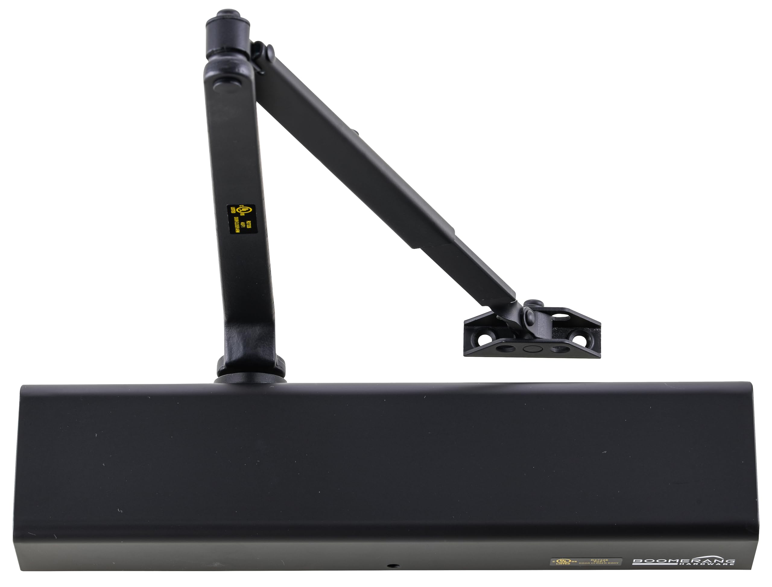 Boomerang Heavy Duty designerski automatyczny samozamykacz do drzwi komercyjnych - D8016 - montowany na powierzchni, klasa 1, odlewane aluminium, klasa ognioodporności UL i ADA do drzwi o dużym
