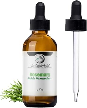 Rosemary ct Camphor Essential Oil - Steam Distilled Salvia Rosmarinus Leaves, Herbal Woody Aroma for Diffuser, Massage, Aromatherapy, Hair Skin Care, Soap Making and Perfumery Use - India - 1 Fl Oz