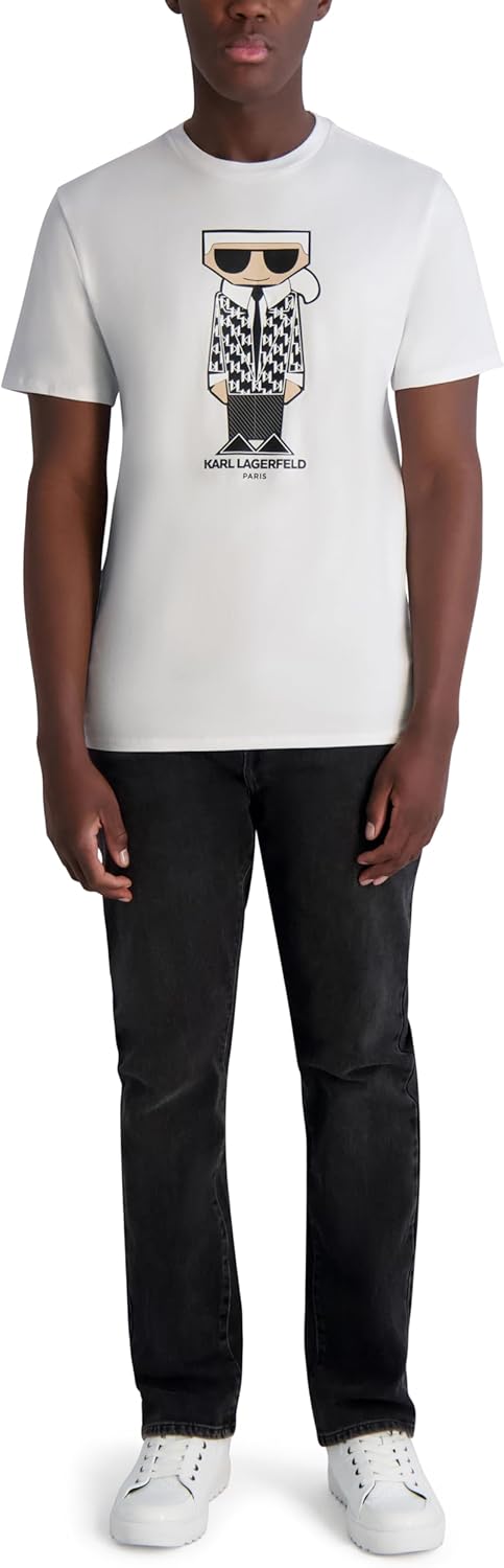 Karl Lagerfeld Mens Short Sleeve Crewneck Karl Graphic Design T-Shirt - Image 2