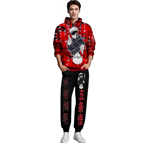Volrath Anime Hoodies and Sweatpants Unisex Jujutsu Kaisem Cosplay Satoru