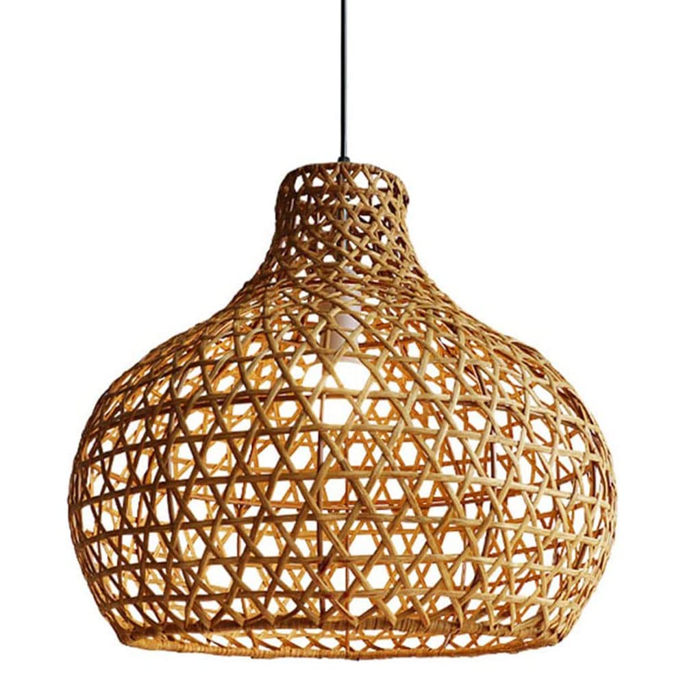 Lustre en rotin de style sud-est asiatique pour sublimer l'ambiance d'un restaurant