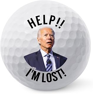 Joe Biden Funny Golf Ball, Novelty President Golf Ball, Great Gift for Golfer, Help I'm Lost Joe Biden