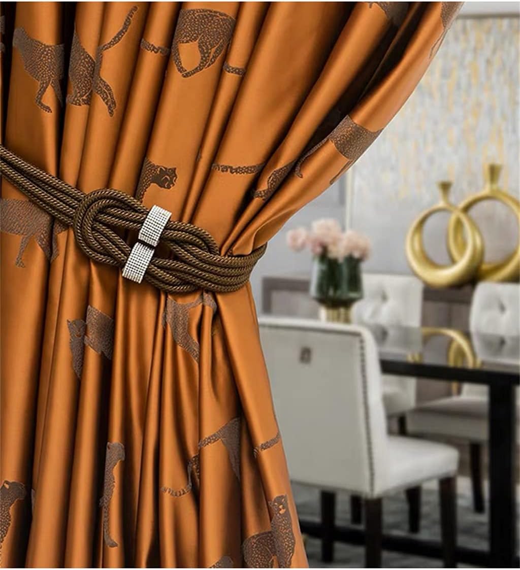 Curtain Straps Wishful Knotting Decoration Bedroom Living Room Soft Decorative(Black)