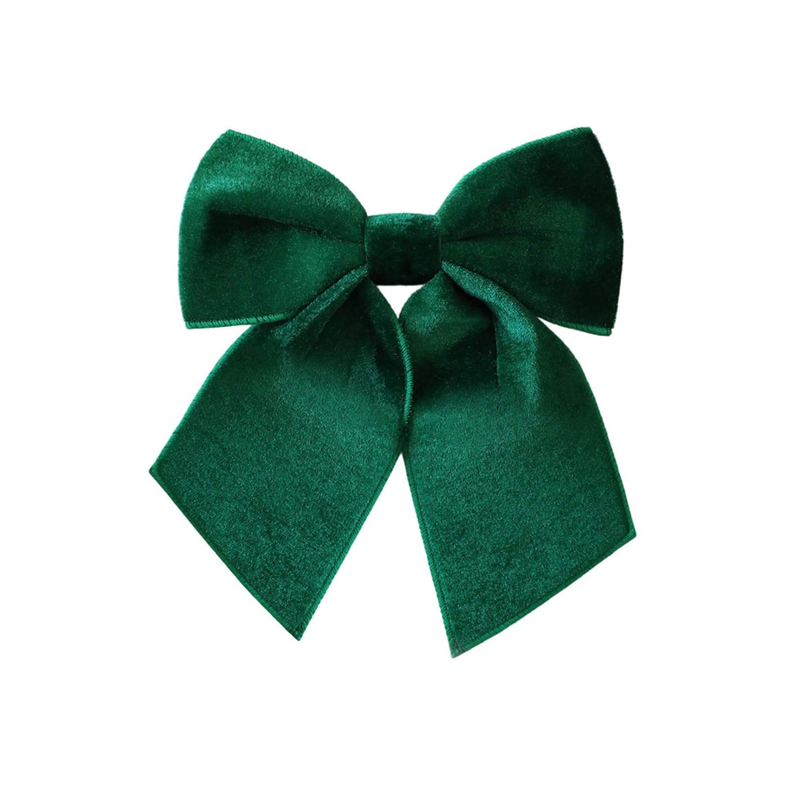 25 cm Large Christmas Velvet Bow For Christmas Tree Garland Wreath Door And Outdoor Decoration Fall Winter Accessories (1, Green)