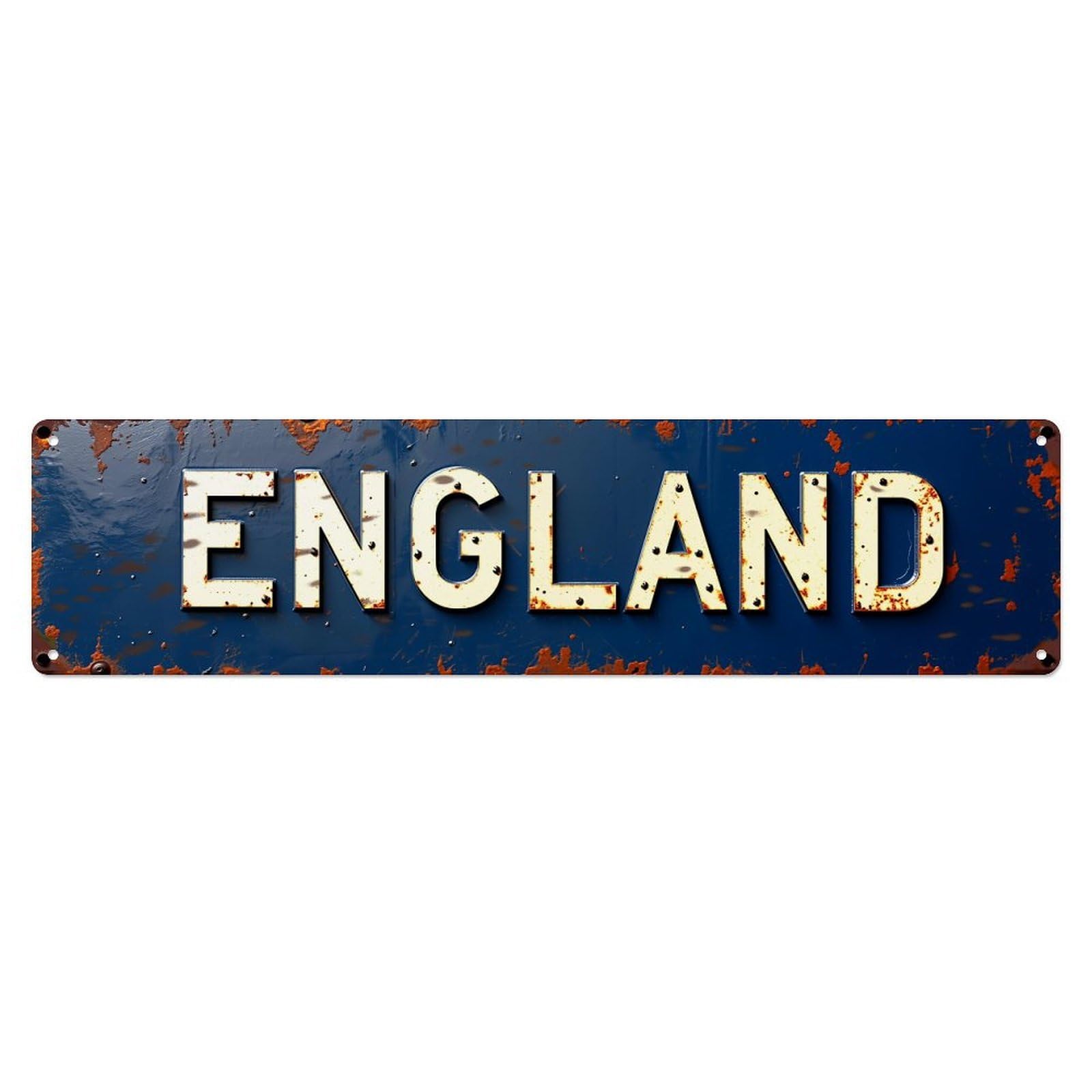 Jdyaojiesheng Vintage England Rustic Metal Sign Tin Sign Retro Metal Wall Decor Metal Poster, Home Bar Garage Farmhouse Cafe Wall Art Decoration 4X16inch