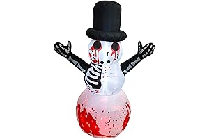 5 Ft Creepy Bloody Snowman Halloween Inflatable Decorations