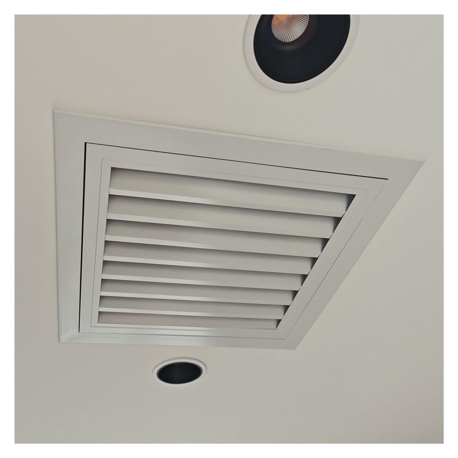 Rejilla de ventilación cuadrada de 12/14/16/18/24/25 pulgadas, panel de acceso de plástico prensado duradero para pared/techo, ideal para fontanería, válvula eléctrica, aire acondicionado (43 x 43 cm)