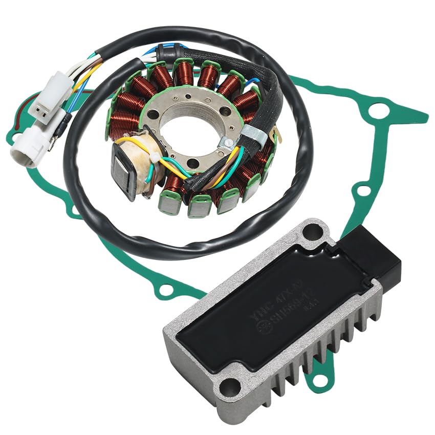 Stator Coil Rectifier Stator Gasket for Yamaha ST225 Bronco 225 1997 for Yamaha XT225 Serow 225 2001-2007 for Yamaha TTR225 TT-R225 1999-2004 Stator Coil OEM 4JG-85510-01 Rectifier OEM 3TJ-81960-02
