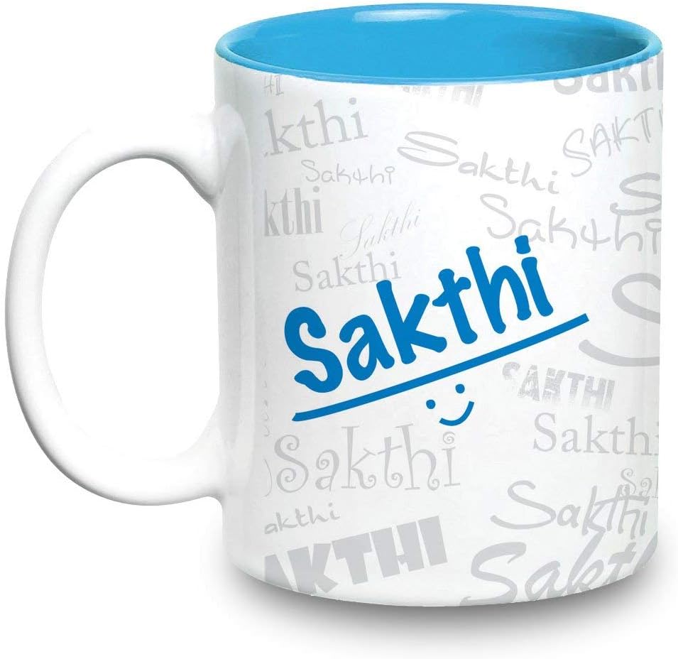Hot Muggs Me Graffiti Mug - Sakthi Personalised Name Ceramic, 315ml, 1 Unit