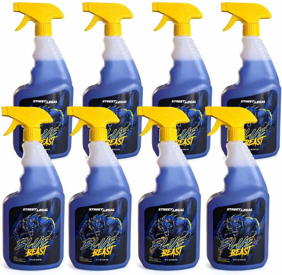Street Legal Blue Beast Xtreme Degreaser – Heavy Duty Industrial Cleaner for Engines, Tools & Machinery – Removes Oil, Grease & Grime – 32 oz Spray (8, 32 oz)