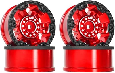NexxSpeed CNC Aluminum/Carbon Fiber Rim Set (RED) - FMS FCX24