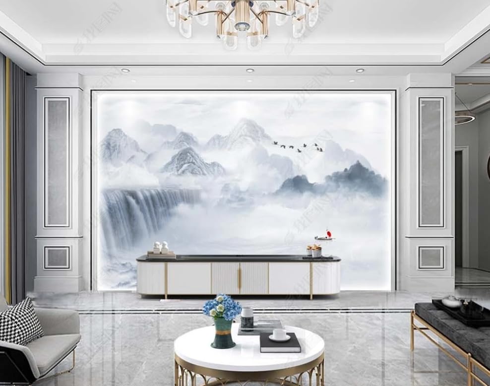 Papier peint intissé paysage de pierre de Chine poster géant décoration murale salon