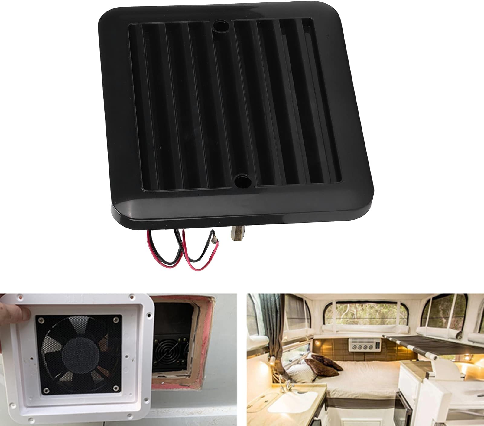 Air Vent Fan, 7 Blades 4500 Rpm Strong Wind Low Noise Side Exhaust Port 12V for Cars Trucks Rvs Yacht for Atvs Van Motorhome Camper