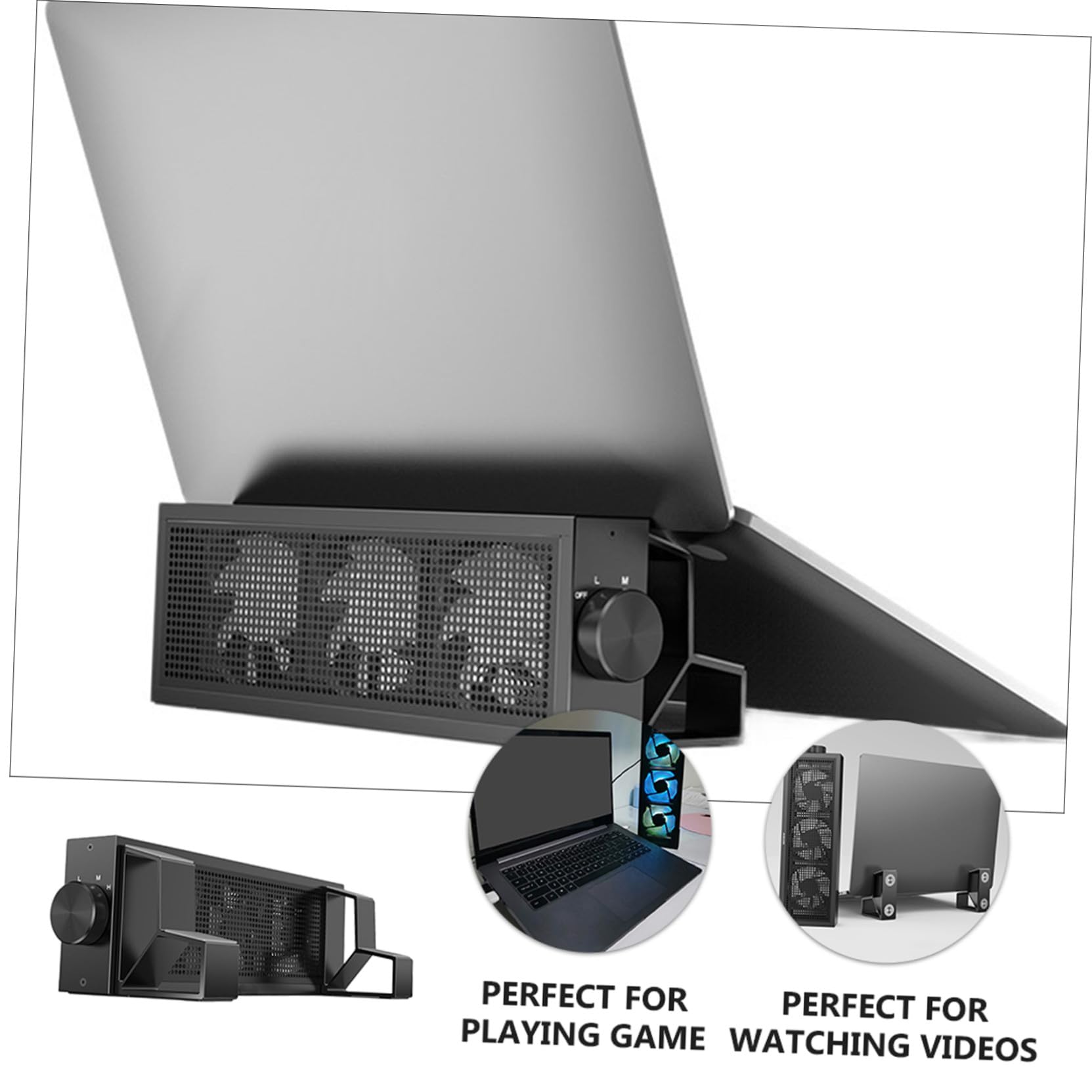 SHINEOFI Refroidisseur pour Ordinateur Portable avec Ventilateur Support Surélevé pour Ordinateur Portable Design Ergonomique Amovible