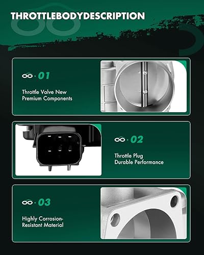 Miniatura 5 de SCITOO Cuerpo del acelerador compatible para Nissan para Altima 3.5l 02-06, para Nissan para Maxima 3.5l 02-08, para Nissan para Murano 3.5l 03-07,