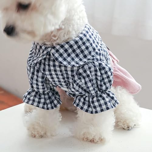 4Th Of July Dog Dresses For Small Black Buckle Plaid Straps Independence Day Puppy Dresses Birthday Party Costume Dress For Cat Puppy Dresses Puppy Dress For Girl Dogs Female Pet Skirt Clothes #TOP2