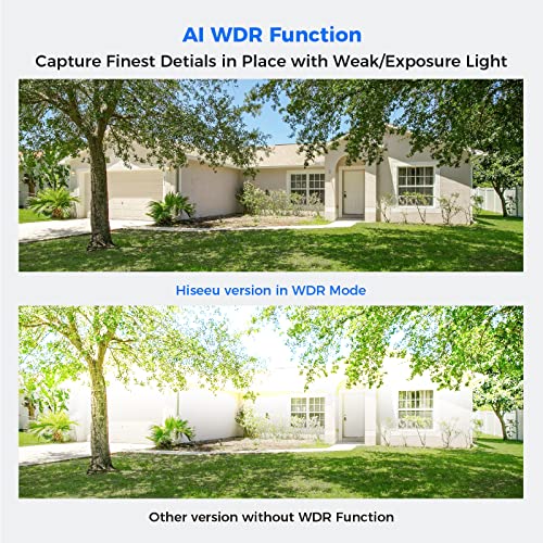 Hiseeu [ 121°Wide View Angle] 4K Poe Security Camera,8Mp Ip Security Camera,1-Way Audio,Ip67 Waterproof,Dome Security Camera Outdoor,H.265+ 100Ft Night Vision, Work W/Poe Nvr Home Surveillance System #TOP3