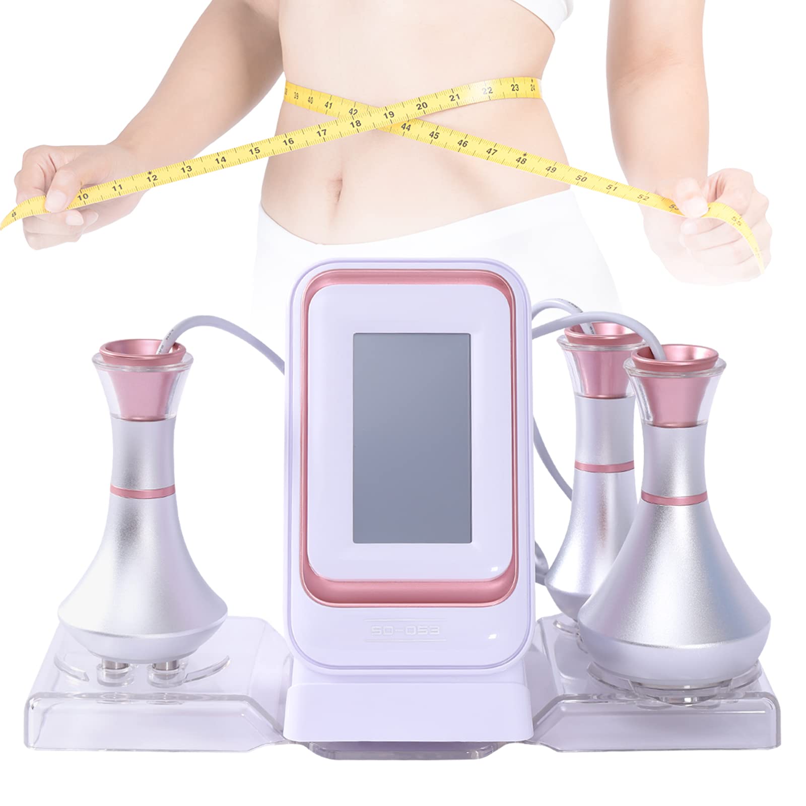 Dispositivo radiofrequenza RF 3 in 1 professionale contro cellulite e grasso, modellatura del corpo e tonificazione della pelle per viso e corpo, con 3 inserti + funzione di raffreddamento