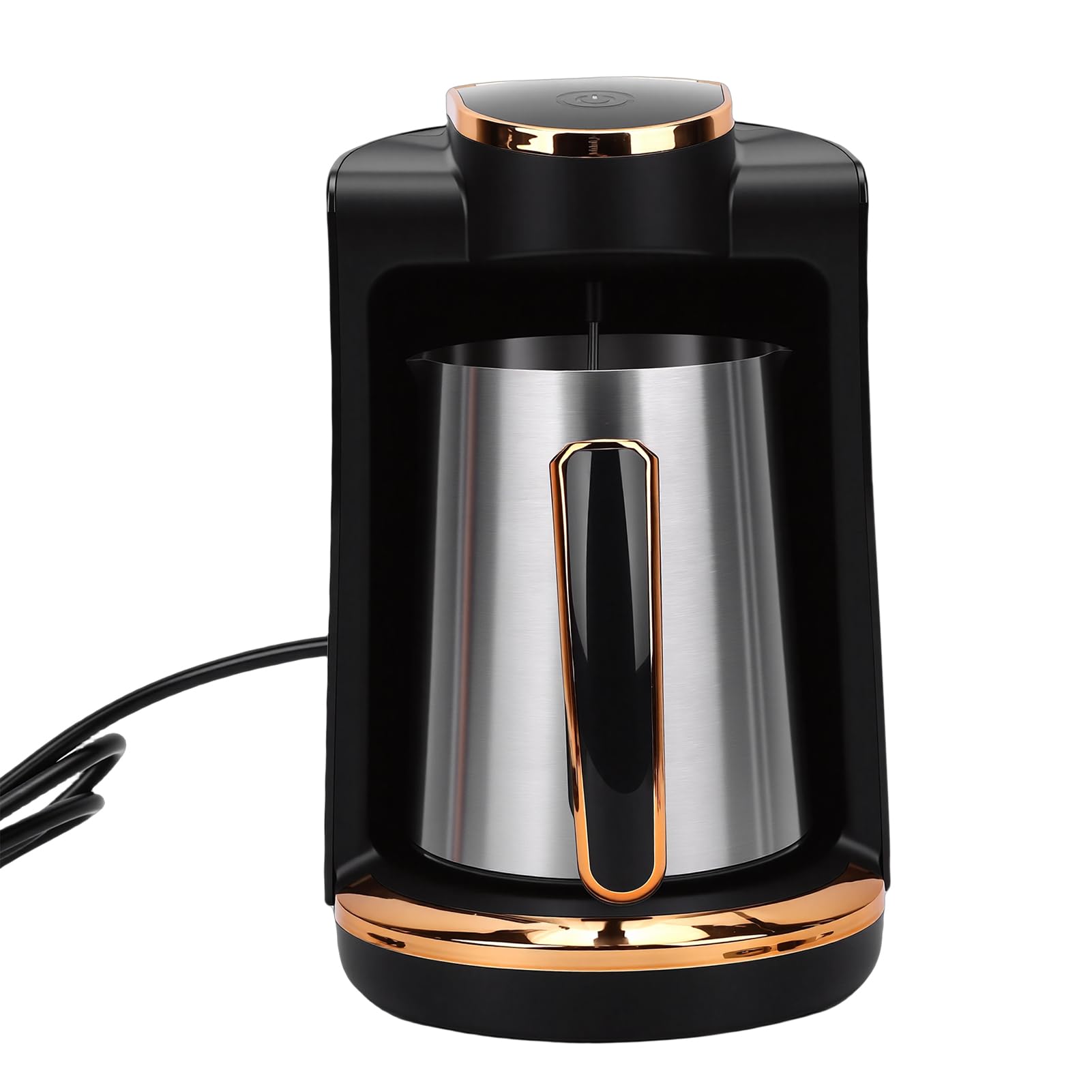 Generic Przenośny Turecki Ekspres do Kawy o Mocy 550 W ze Stali Nierdzewnej i Pojemności 250 Ml na jedną filiżankę Po Turecku do Podróży W Biurze Domowym (Wtyczka UE 220 V)