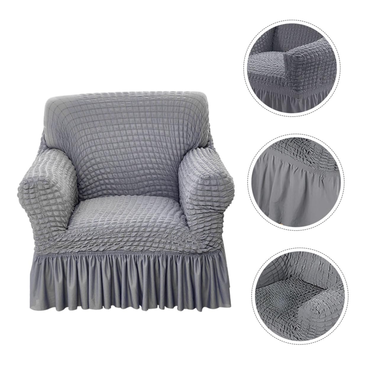 Toyvian Stretch Sofabezug Polyester Polyurethan Couchschutz für Relaxsessel mit Tasche Wohnzimmer Schonbezug Schutzhülle