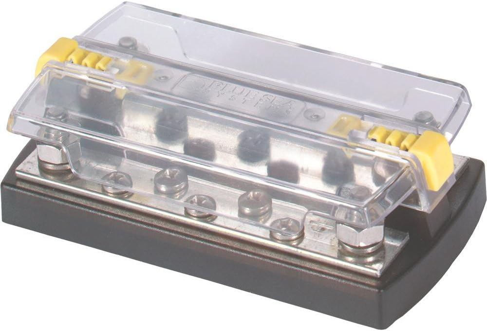 Blue Sea Systems 2723 DualBus 150A Common 4 x 5/16" Stud and 5 x 10-32 Screw Terminal