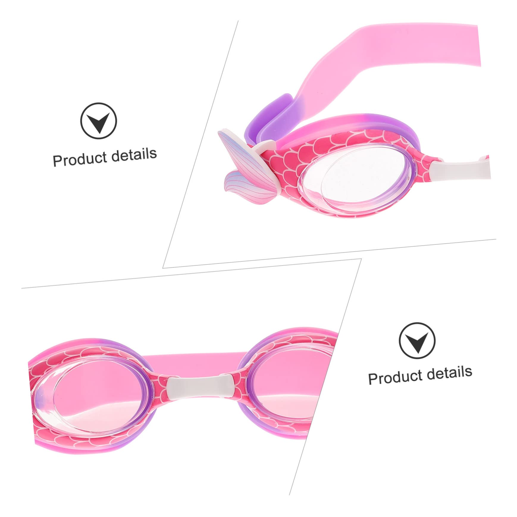 HEMOTON Occhialini per Appannamento Design Piscina Occhiali Impermeabili e Regolabili per Ragazze