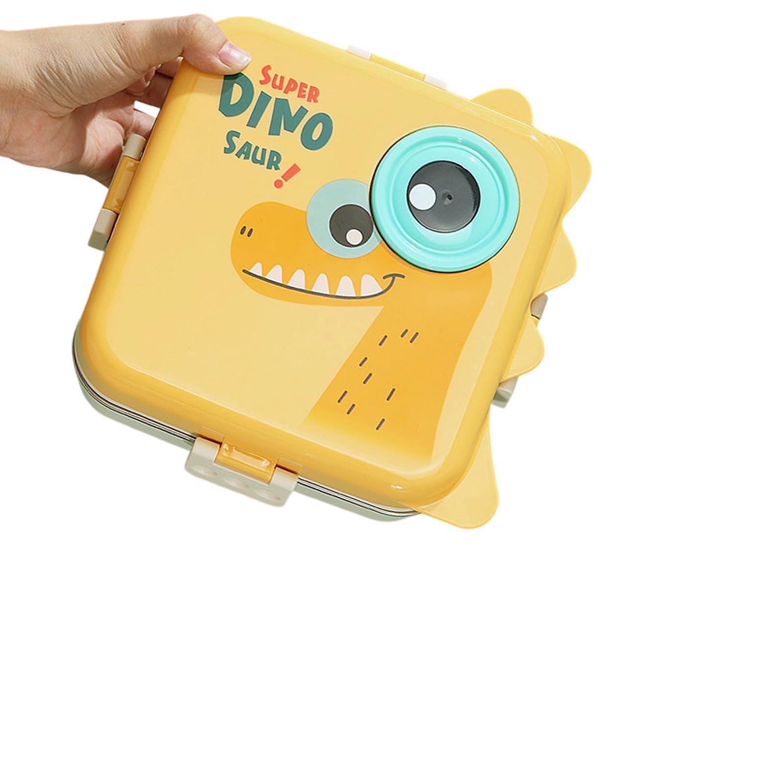Jazuaiao Sealed 3-Tier Stainless Steel Bentos Container Cartoon Theme Leak-Proof Lunchbox for Adults Students Insulated Stainless Steel Lunch Box