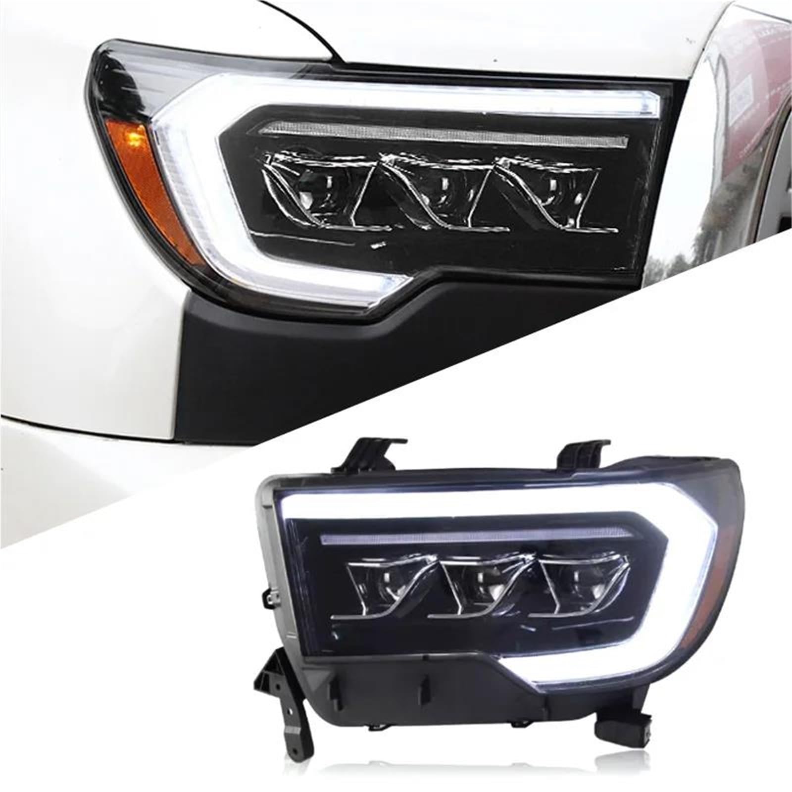 Migliora la sicurezza della guida notturna Accessori Per Auto Faro Anteriore Lampada Fari Per Per Toyota Per Tundra Per Sequoia 2007 2008 2009 2010 2011 2012