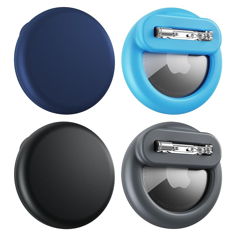 Suporte oculto para AirTag com pino discreto Bingcok em silicone, 4 cores