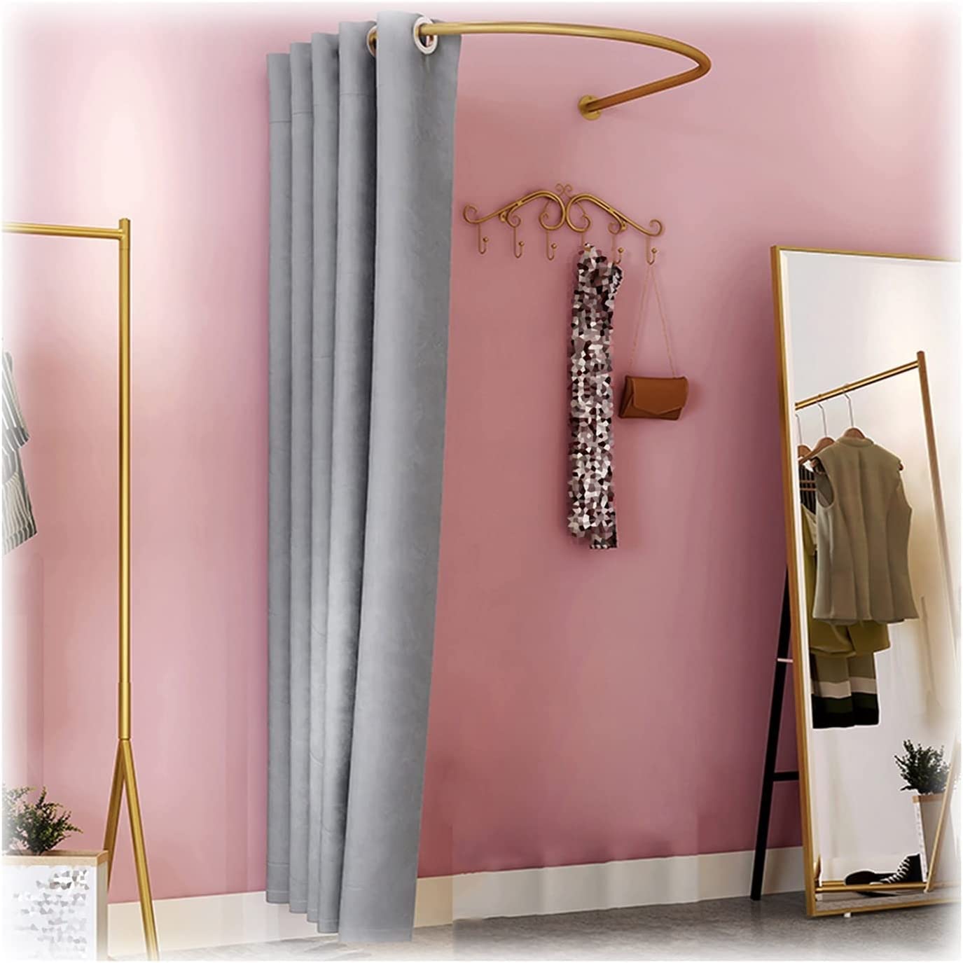 Vestiaire mobile pour centres commerciaux et cabine de protection de la vie privée en U