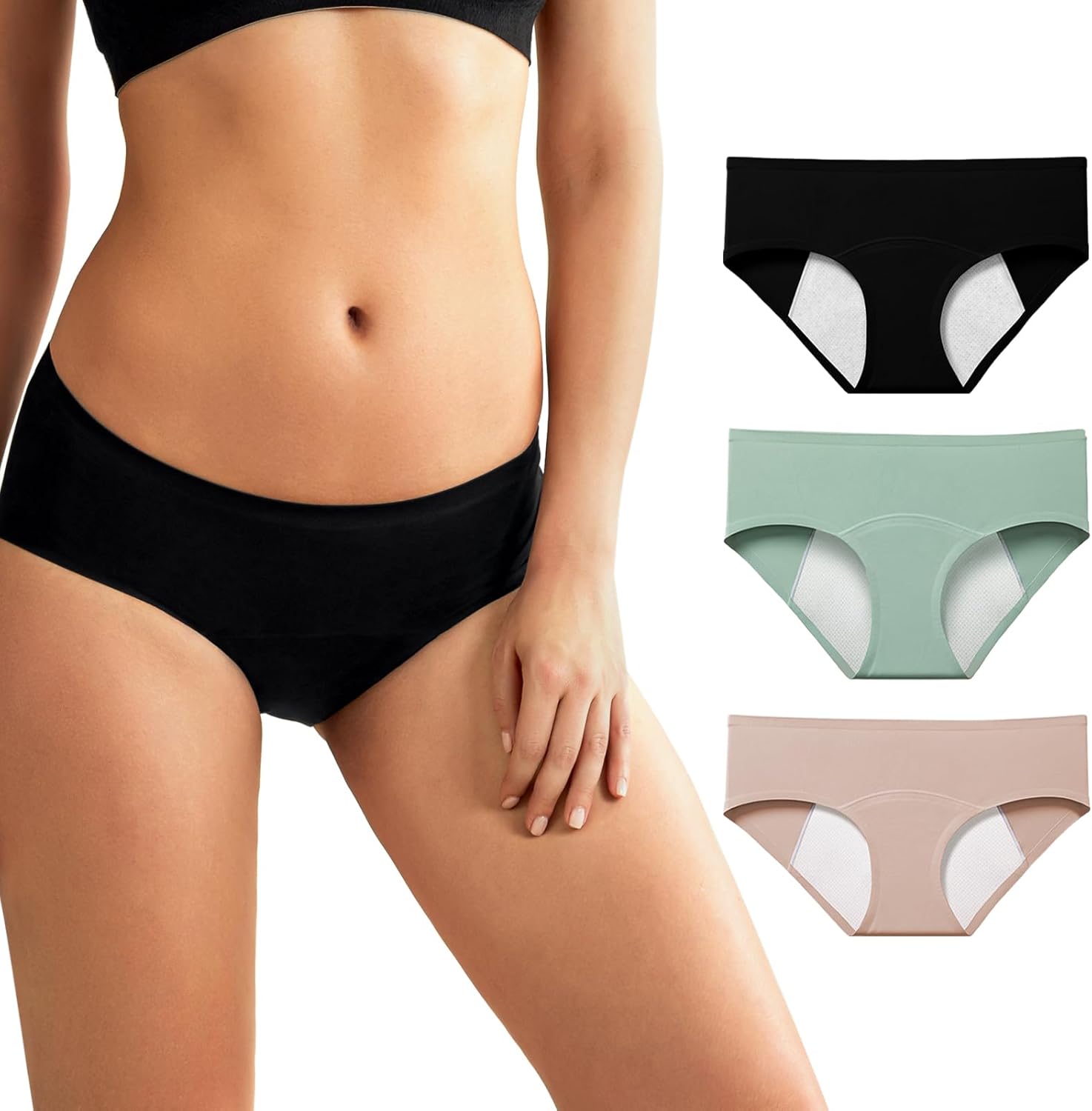 HBselect Women's Incontinence Underwear High Absorbency Period Panties Heavy Flow