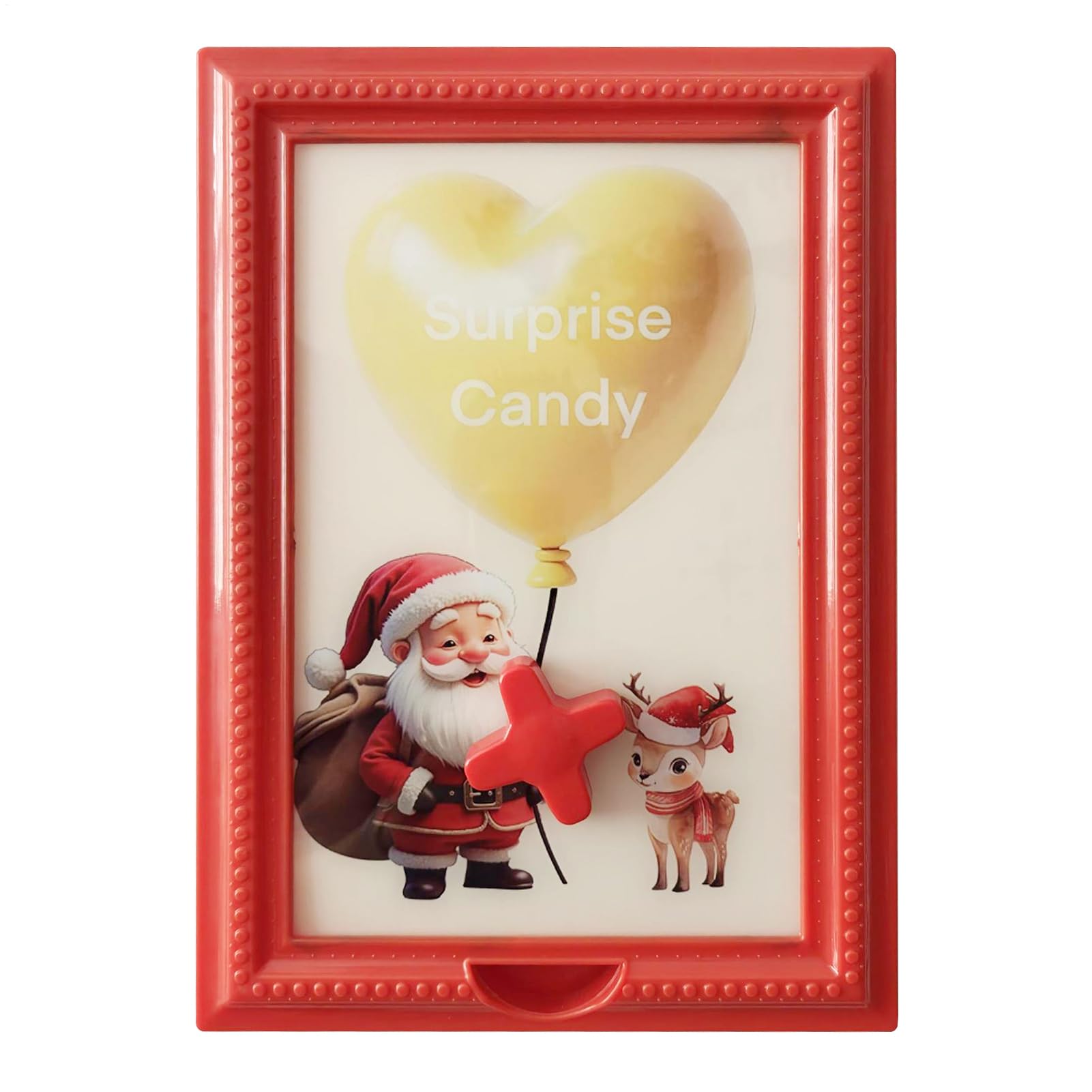 Cadre photo distributeur de bonbons machine de Noël pour étagère et bar