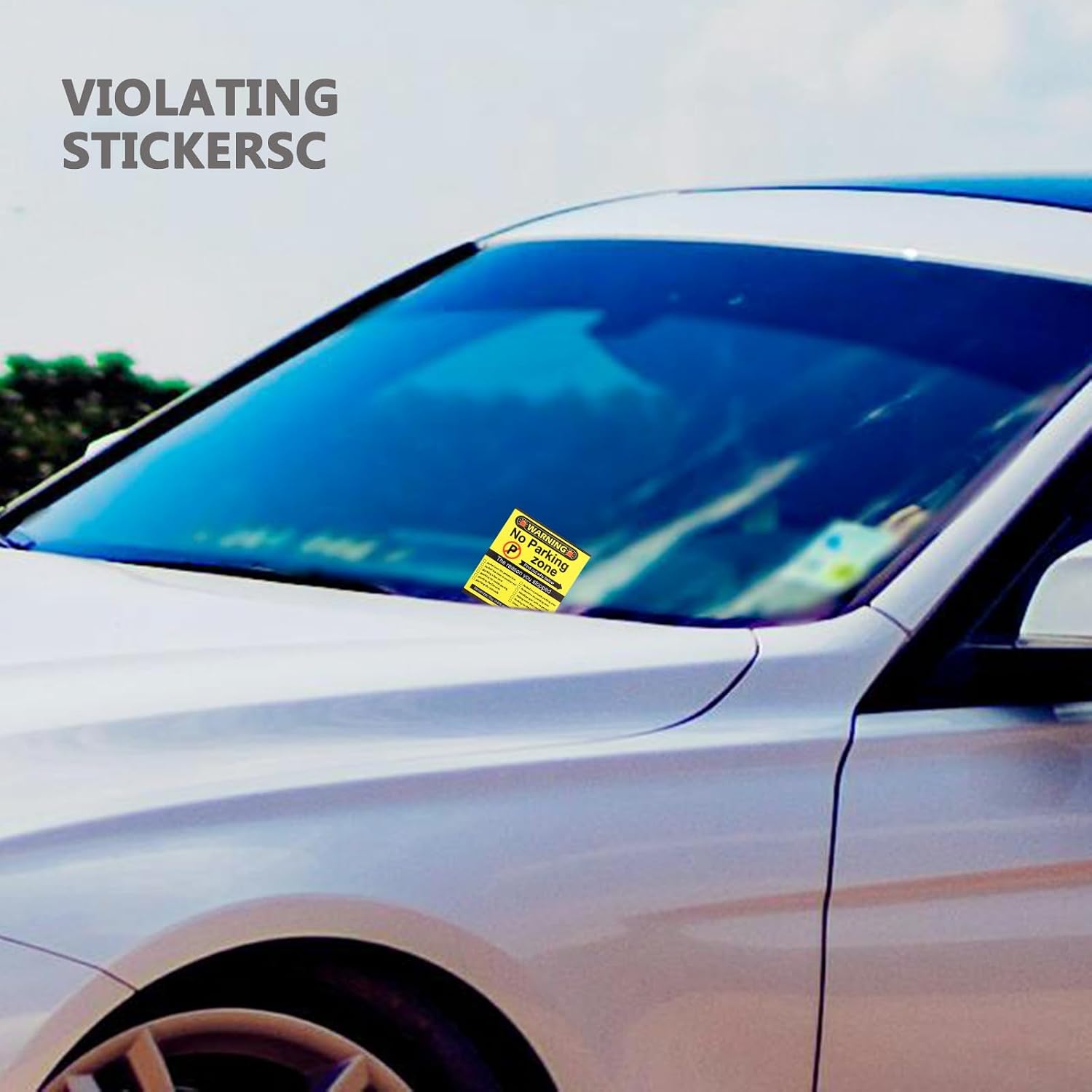 200 Sheets No Parking Sticker Set Adhesive Warning Labels for Cautioning Unauthorized Parking Sturdy Weather Resistant Stickers