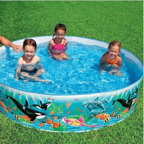 Image of Snapset Bath tub of Without air for Kids /Babies Bathing & Fun at Beach,Home Indoor & Outdoor in Vacation with Easy Setup for Swimming Pool Experience and Enjoyment (6 feet X 13 inches)