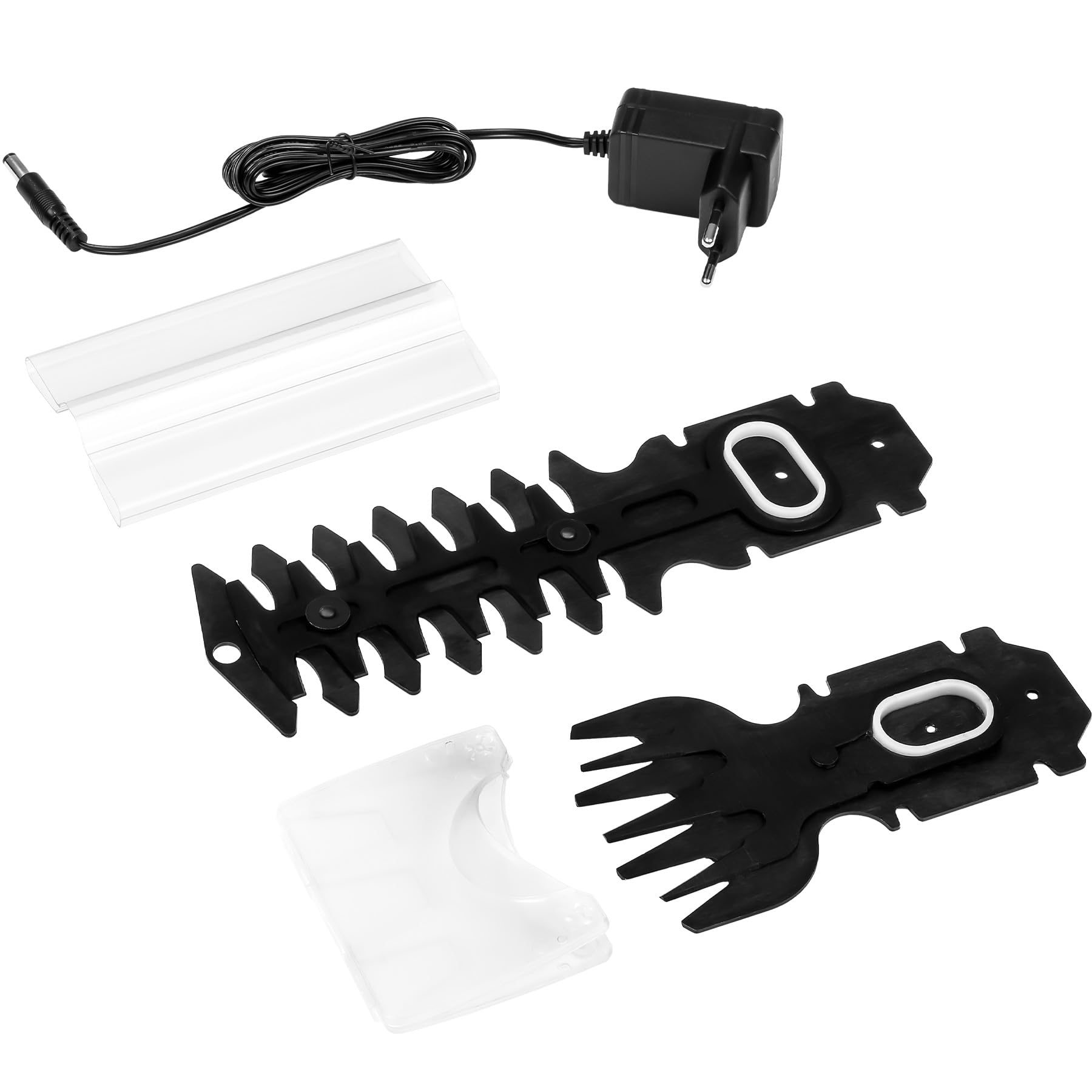 TecTake® Cortacesped Electrico 2 en 1, Cuchilla para Setos y Arbustos, 7,2V, Incluye 2 Cuchillas, Desbrozadora Electrica, Mango Telescópico con Ruedas, Cortasetos Electrico, Indicador de Carga - Verde