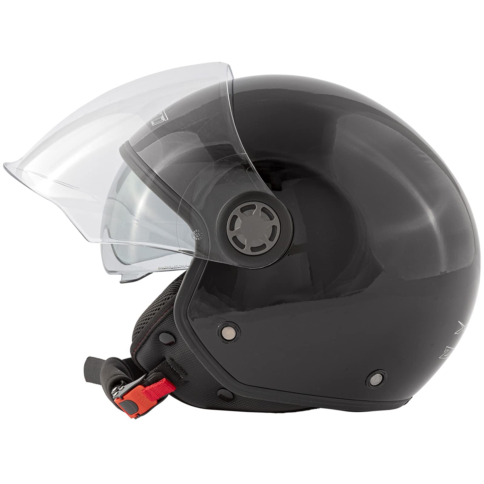 Roller Jethelm Motorrad ECE 22 06 Zugelassen Langes Sonnenblende Visier Schwarz XL