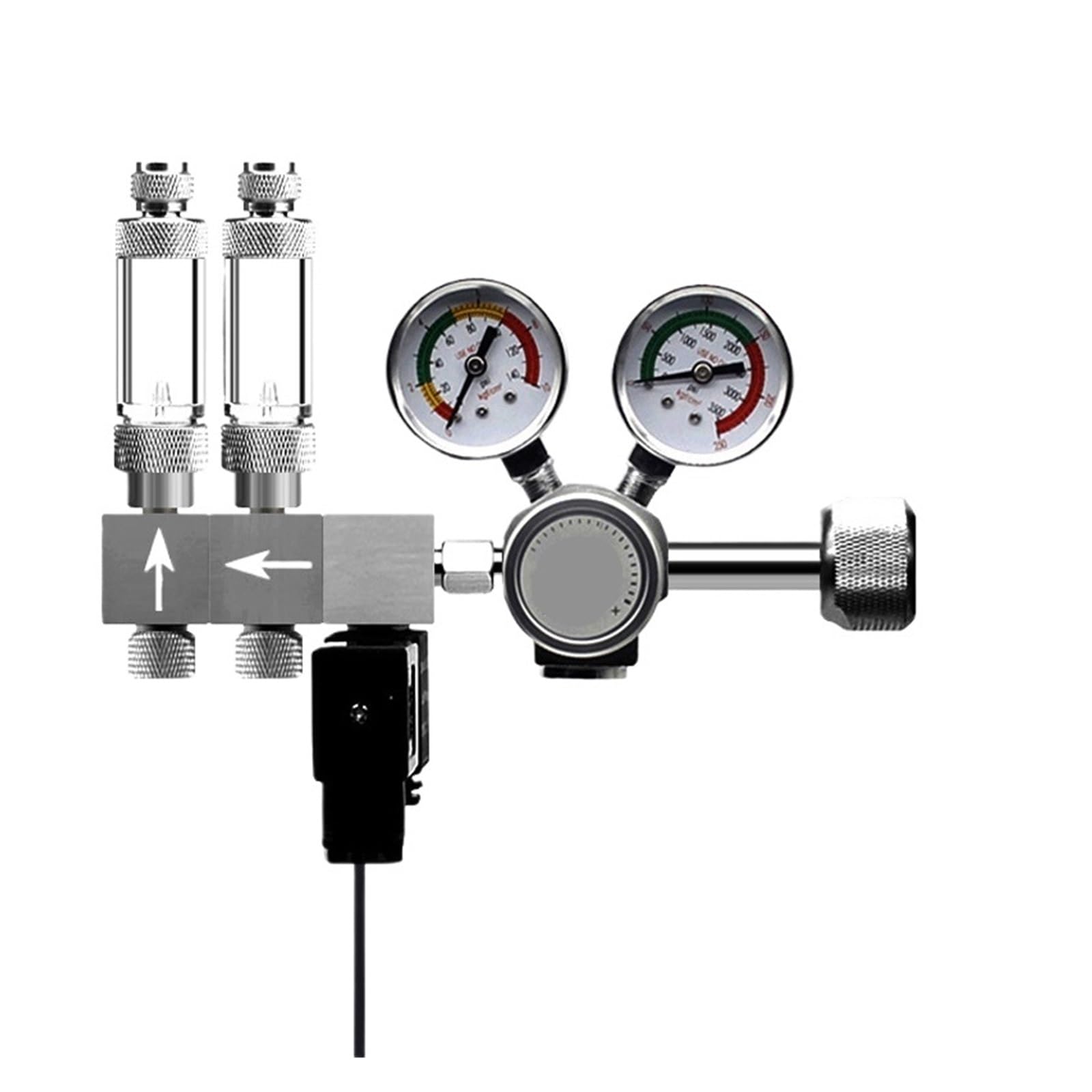 Régulateur de CO2 for Aquarium, Valve de réduction de CO2, Compteur à Bulles, électrovanne, contrôle du CO2, régulation Bipolaire 100-240V(K303C,100-240V-M22)