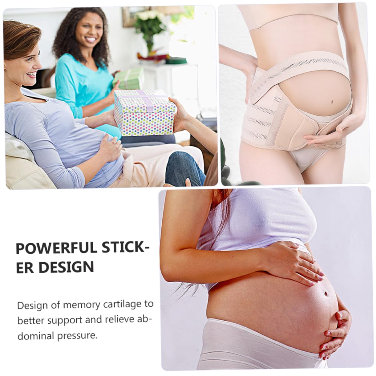 1Set Maternity Belly Band Abdomen Support Belt for Pregnancy Breathable Mesh Design for Lower Back Support Comfortable Waist Band for Expecting Mothers