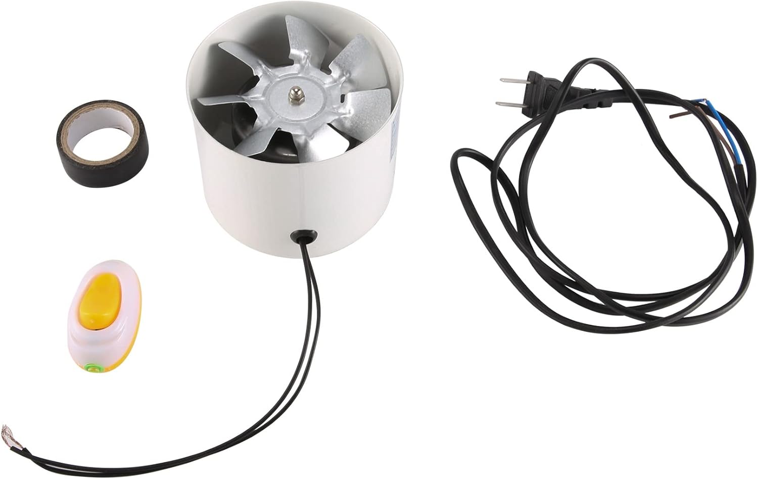 Mabstr 4 Inch Duct Inline Fan 140CFM 110V 20W for Bathroom Vent Room