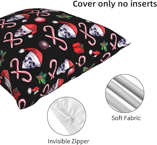 Miniatura 3 de Aimeryup Throw Pillow Covers 20x20 Inch Christmas Skull Decorative Pillow Covers Cushion Covers cojines decorativos para sala Pillow Cases Cute