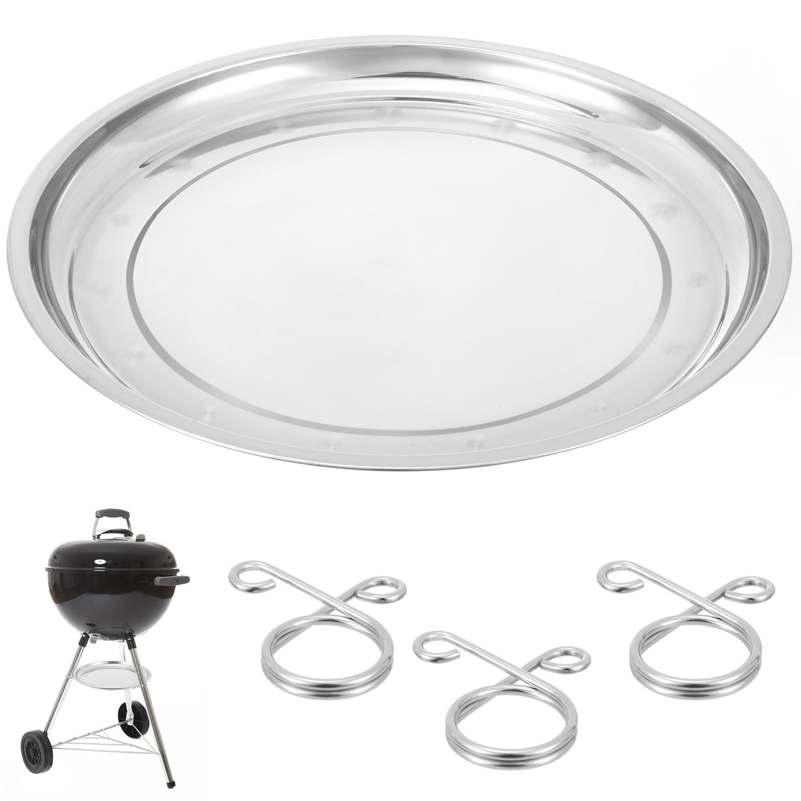 HFYZZ 13.4" Diameter Charcoal Grill Ash Catcher Pan Compatible with Weber 22" Kettle Grills, Ash Pan for Grill Replacement Parts
