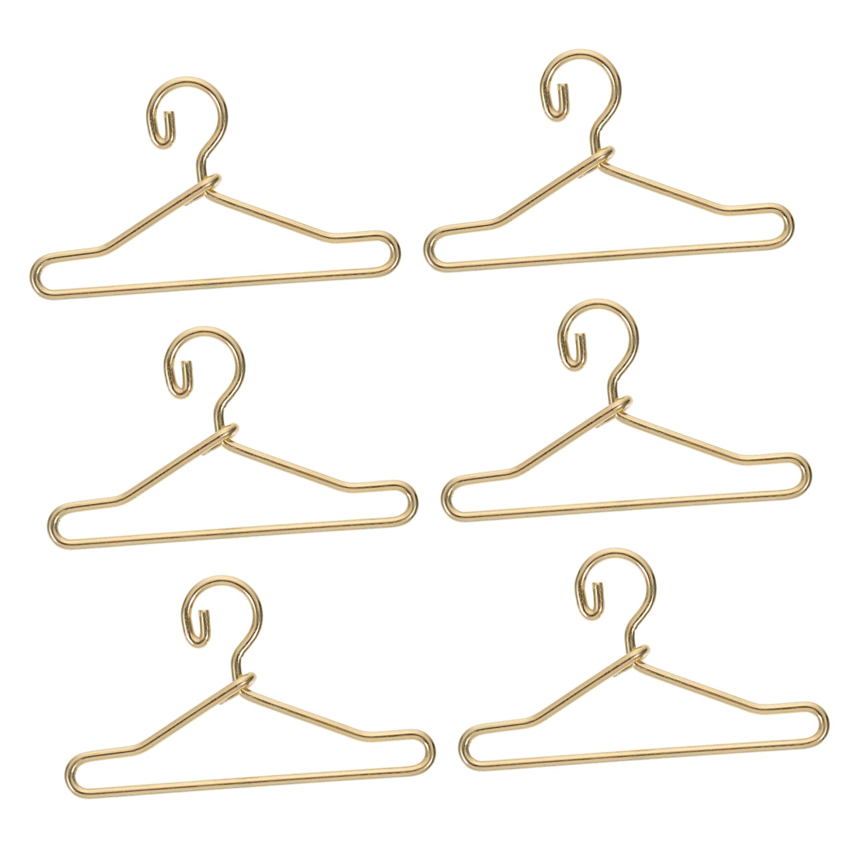 LALADEFIEE Professional Doll Coat Rack Metal Doll Clothes Hanger Set 50 Pieces for Boys and Girls' Room