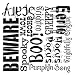 Spooky Halloween Background Word Stencil - 12" x 12"